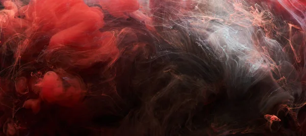 翡翠红油墨的抽象背景 用于香水 化妆品的丙烯酸涂料背景 神秘的烟云 五彩斑斓的雾 — 图库照片