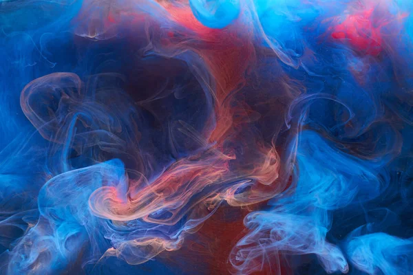 Niebieski Czerwony Tło Abstrakcyjne Atrament Tło Farby Akrylowej Perfum Hookah — Zdjęcie stockowe
