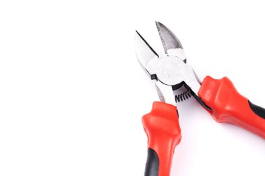 Kerpeten beyaz arka planda izole edilmiş. Tamir, inşaat ve bakım için el aracı