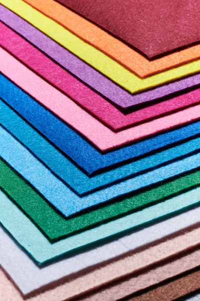 Multi Colored Soft Felt Textile Material Colorful Patchwork Texture Fabric — Stockfoto