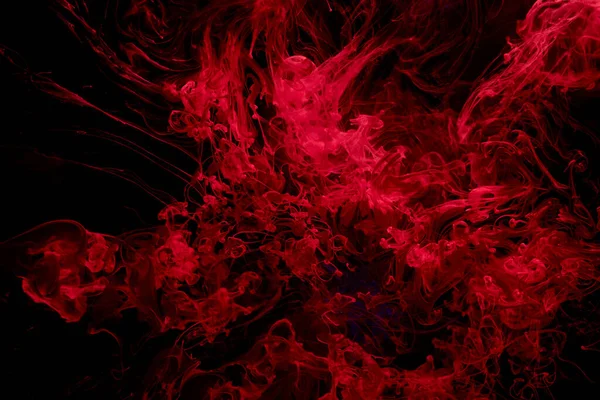 Red Black Abstract Ocean Background Splashes Waves Paint Water Clouds — Foto de Stock