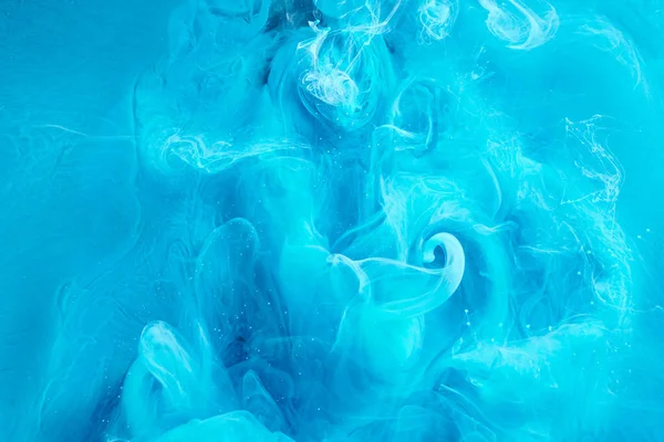 Blue Abstract Ocean Background Splashes Waves Paint Water Clouds Smoke — 스톡 사진