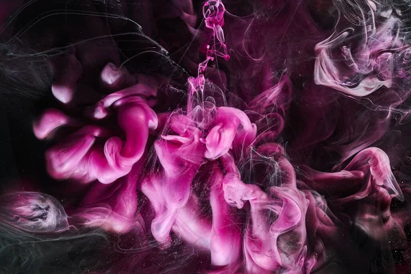 Fondo Marino Abstracto Rosa Oscuro Negro Salpicaduras Gotas Olas Pintura — Foto de Stock