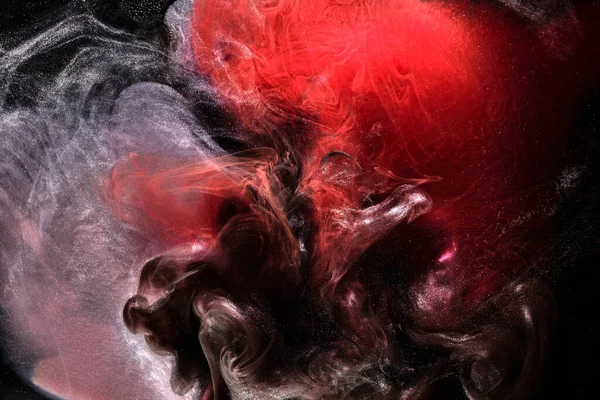 Rote Schwarze Tinte Abstrakten Hintergrund Acrylfarbe Hintergrund Für Parfüm Wasserpfeife — Stockfoto