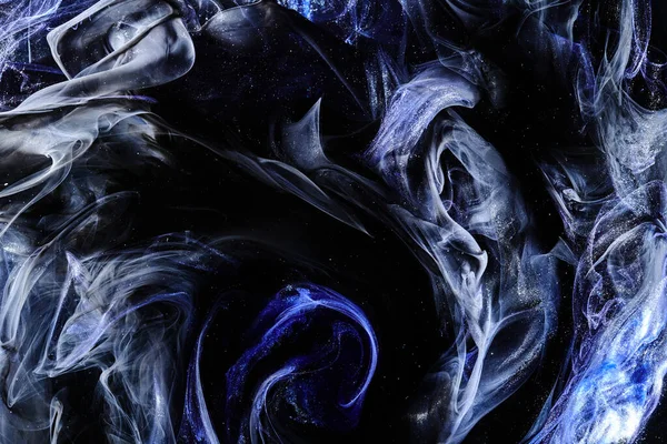 Dark Blue Abstract Ocean Background Splashes Drops Waves Shining Paint — Fotografia de Stock