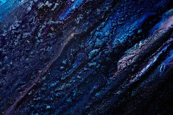 Fondo Abstracto Lujo Arte Líquido Tinta Alcohol Azul Con Rayas — Foto de Stock