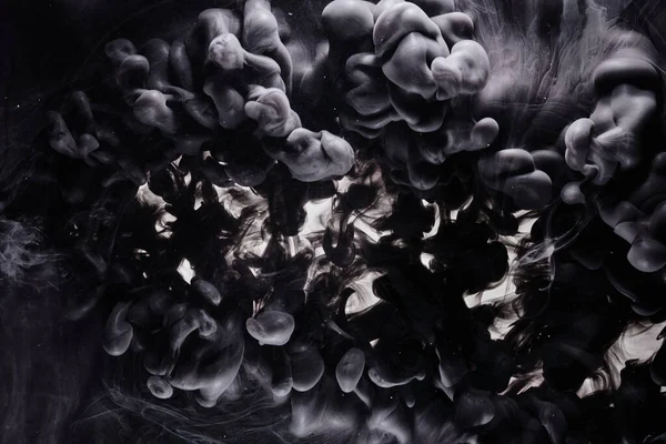 Black Dark Abstract Ocean Background Splashes Waves Paint Water Clouds — Foto de Stock