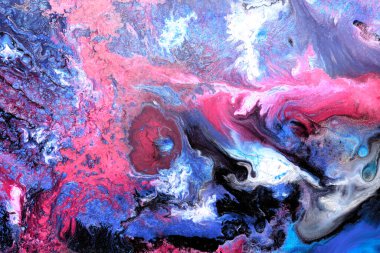 Luxury abstract background, liquid art. Blue red mix alcohol ink with golden paint blots, Earth water surface, marble texture