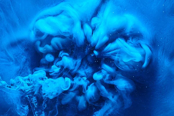 Biru Abstrak Latar Belakang Laut Percikan Dan Gelombang Cat Bawah — Stok Foto