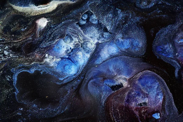 Luxus Funkelnden Abstrakten Hintergrund Flüssige Kunst Mehrfarbige Kontrastfarbe Alkoholflecken Marmorstruktur — Stockfoto