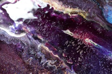 Luxury sparkling abstract background, liquid art. Multi-colored contrast paint mix, alcohol ink blots, marble texture. Modern print pattern