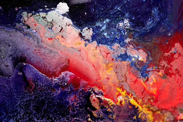Luxury Sparkling Abstract Background Liquid Art Multi Colored Contrast Paint — Stok fotoğraf