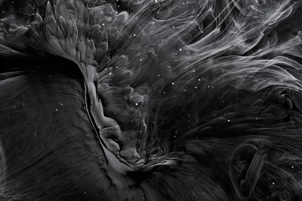 Fondo Negro Oscuro Abstracto Océano Salpicaduras Olas Pintura Bajo Agua — Foto de Stock