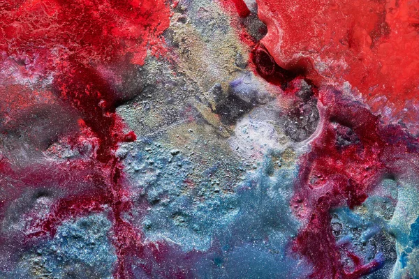Luxuoso Fundo Abstrato Arte Líquida Tinta Álcool Mistura Vermelha Azul — Fotografia de Stock
