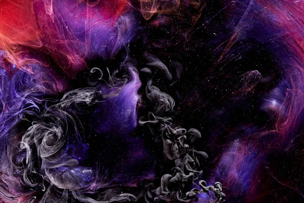Multicolored Contrast Outer Space Abstract Background Clouds Interstellar Smoke Motion — Foto de Stock