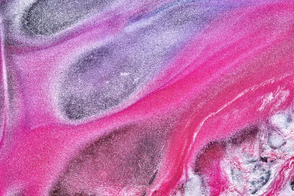 추상적 분홍빛 페인트 알코올 대리석 현대의 인쇄물 — 스톡 사진