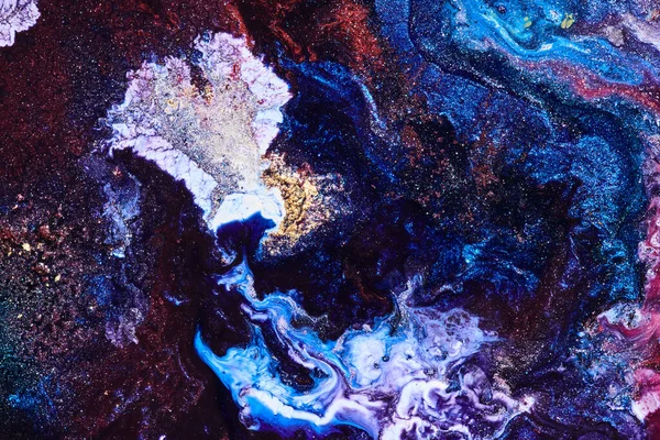Luxury Abstract Background Liquid Art Blue Red Mix Alcohol Ink — Zdjęcie stockowe