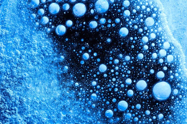 Blue Bubbles Abstract Background Fluid Art Paints Underwater — 图库照片