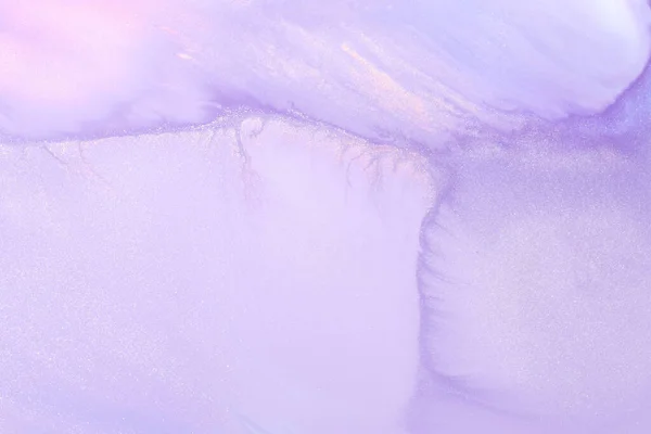 Luxury Sparkling Abstract Background Liquid Art Violet Lilac Contrast Paint — 图库照片