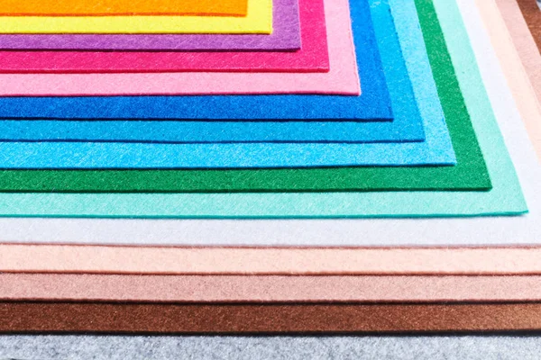Multi Colored Soft Felt Textile Material Colorful Patchwork Texture Fabric — Foto de Stock