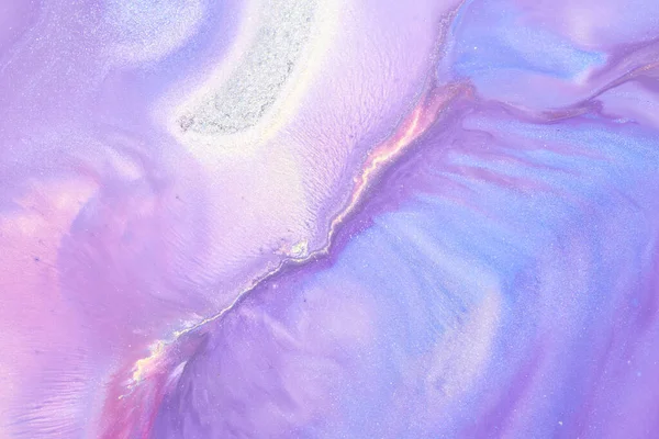 Luxuoso Fundo Abstrato Espumante Arte Líquida Violeta Lilás Contraste Mistura — Fotografia de Stock