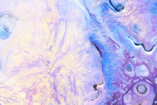 Lujo Brillante Fondo Abstracto Arte Líquido Violeta Mezcla Pintura Contraste —  Fotos de Stock