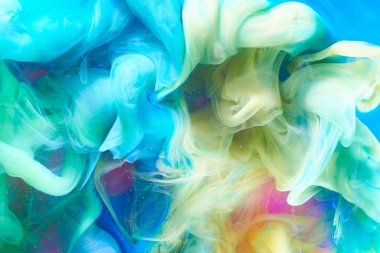 Çok renkli kontrastlı sıvı sanat arka planı. Boya mürekkebi patlaması, soyut duman modeli