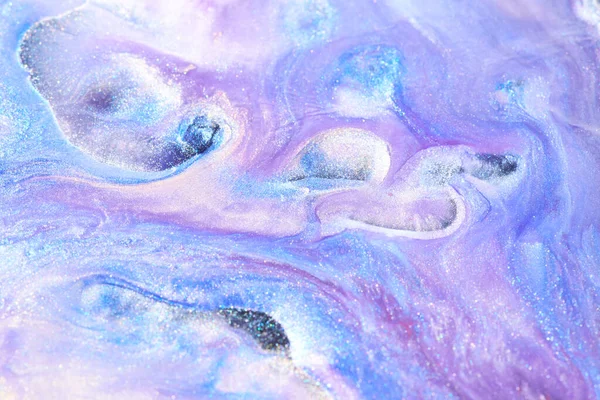 Luxury Sparkling Abstract Background Liquid Art Violet Lilac Contrast Paint — Stock Photo, Image