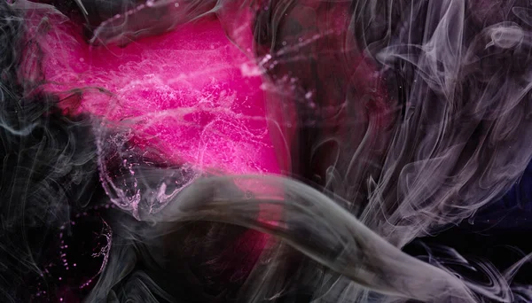 Bunte Kontrastreiche Flüssige Kunst Hintergrund Farbexplosion Abstrakte Rauch Attrappe — Stockfoto