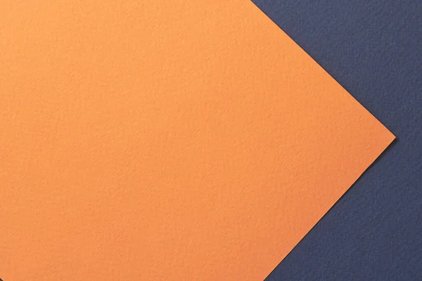 ラフなクラフト紙の背景 紙の質感青オレンジの色 テキストのコピースペースを持つモックアップ — ストック写真