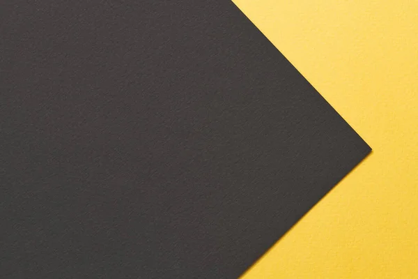 Rough Kraft Tło Papieru Tekstury Papieru Czarne Żółte Kolory Makieta — Zdjęcie stockowe
