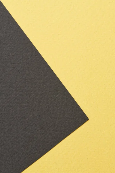 Rohes Kraftpapier Hintergrund Papierstruktur Schwarz Gelb Farben Mockup Mit Kopierraum — Stockfoto