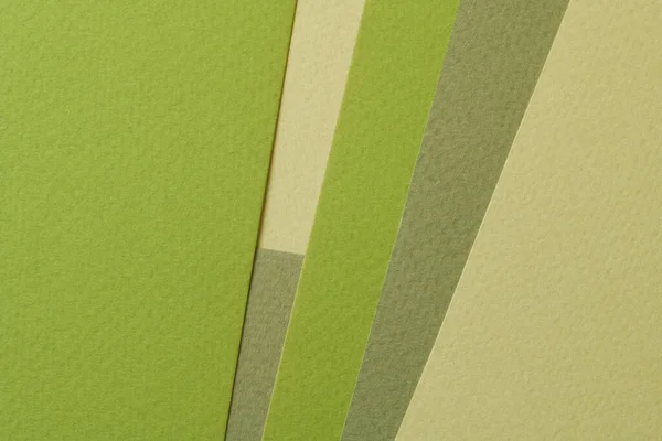 ラフクラフト紙の背景 紙の質感緑の異なる色合い テキストのコピースペースを持つモックアップ — ストック写真