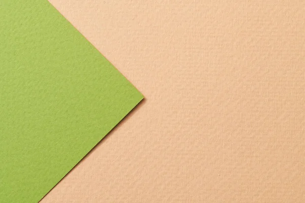 Ruwe Kraftpapier Achtergrond Papier Textuur Beige Groene Kleuren Mockup Met — Stockfoto