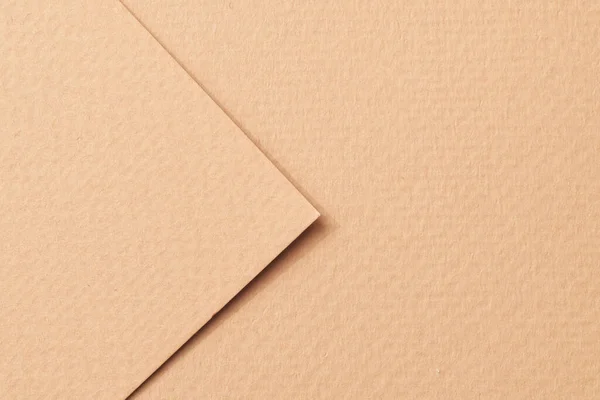 Ruwe Kraftpapier Stukken Achtergrond Geometrische Monochrome Papieren Textuur Beige Kleur — Stockfoto