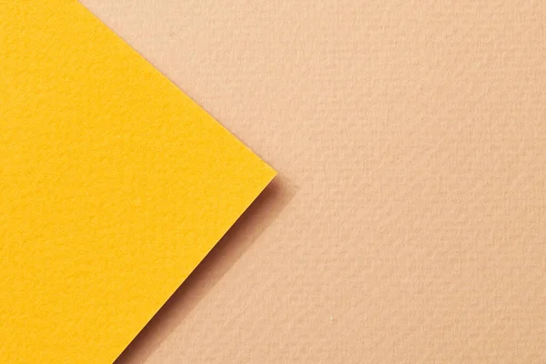 Hrubé Kraft Papír Pozadí Papírové Textury Žluté Béžové Barvy Mockup — Stock fotografie