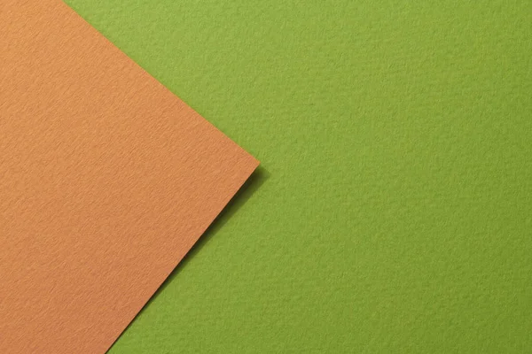 Durva Kraft Papír Háttér Papír Textúra Barna Zöld Színek Mockup — Stock Fotó