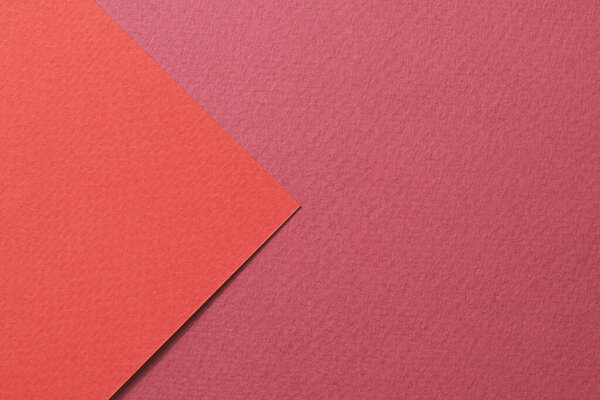 Rough kraft paper background, paper texture different shades of red. Mockup with copy space for text