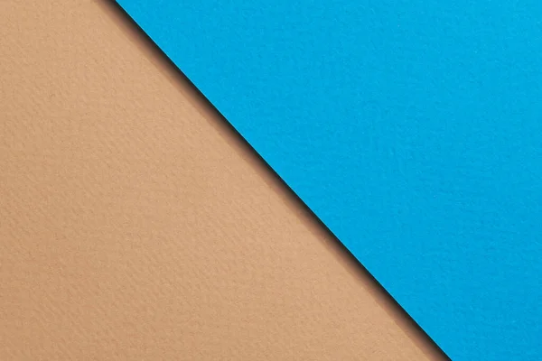 Fondo Papel Kraft Áspero Textura Papel Azul Beige Colores Mockup — Foto de Stock