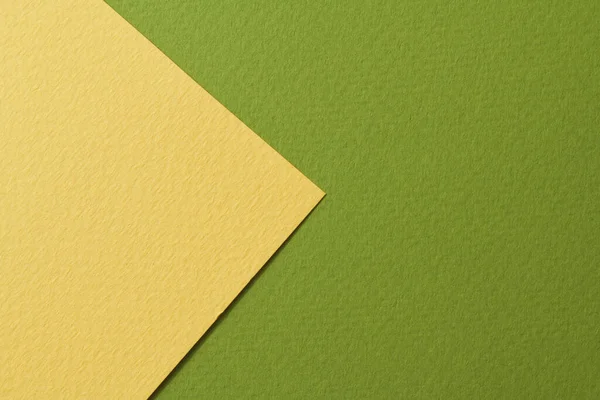 Papier Kraft Brut Fond Texture Papier Jaune Couleurs Vertes Maquette — Photo