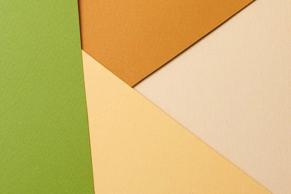 Kaba Kraft Kağıt Parçaları Arka Plan Geometrik Renkli Kağıt Dokusu — Stok fotoğraf