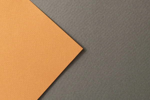 Grov Kraft Papper Bakgrund Papper Struktur Svart Orange Färger Mockup — Stockfoto