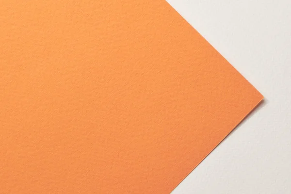 Grov Kraft Papper Bakgrund Papper Konsistens Orange Vita Färger Mockup — Stockfoto