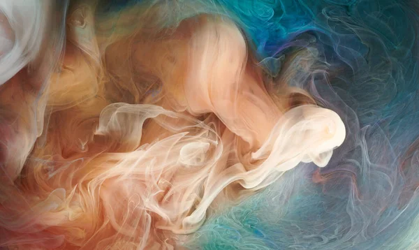 Multicolored Contrast Liquid Art Background Paint Ink Explosion Abstract Smoke — Stock Photo, Image