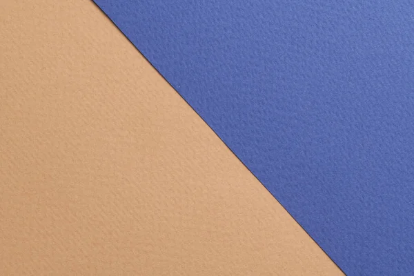 Grov Kraftpapper Bakgrund Papper Textur Blå Beige Färger Mockup Med — Stockfoto