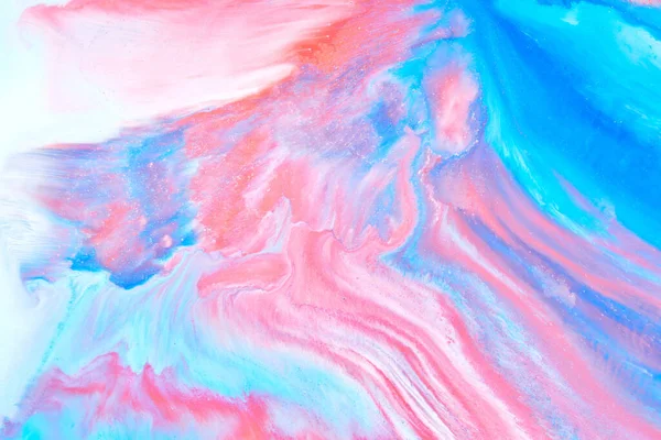 背景液体艺术 油漆污渍 粉红酒精油墨 多色大理石质感 — 图库照片