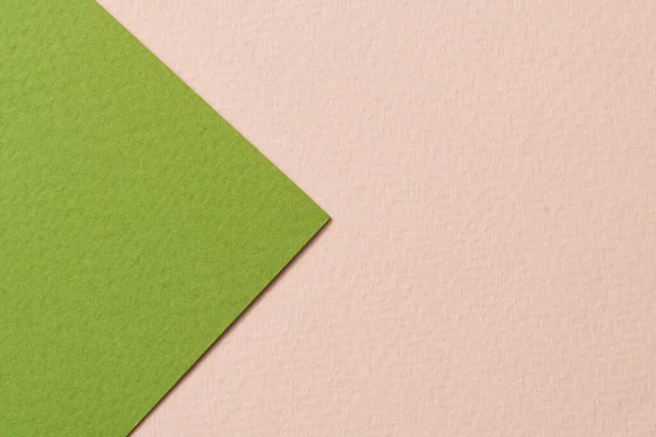 Grov Kraftpapper Bakgrund Papper Struktur Beige Gröna Färger Mockup Med — Stockfoto