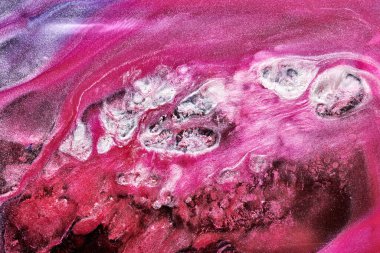 Luxury sparkling abstract background, liquid art. Pink contrast paint mix, alcohol ink blots, marble texture. Modern print pattern