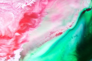 Soyut arkaplan sıvısı sanat, çok renkli mermer doku, boya lekeleri ve lekeler