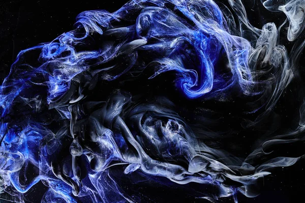 Dark Blue Abstract Ocean Background Splashes Drops Waves Shining Paint — Fotografia de Stock